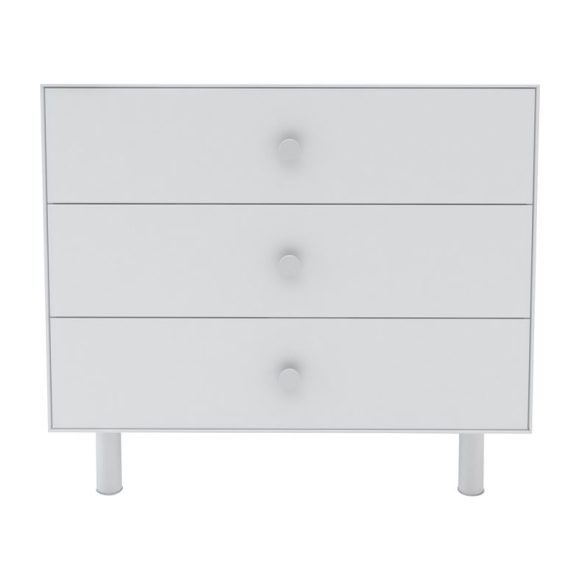 Classic Three Drawer Dresser, White - Dressers - 1