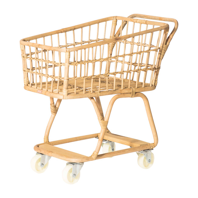 Rattan Shopper, Natural - Role Play Toys - 0