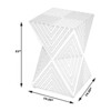 Anais Bone Inlay End Table, White/Grey - Accent Tables - 10