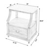Danielle Marble Nightstand, White - Nightstands - 11