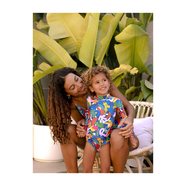 *Exclusive* Mini Kelly Long Sleeve Swimsuit, Jungle Roar