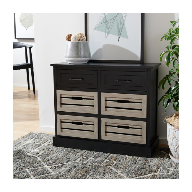 Briar Removable 6-Drawer Storage Chest, Black - Dressers - 2