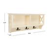 Freya Hanging Storage Wall Rack, White - Wall Décor - 4