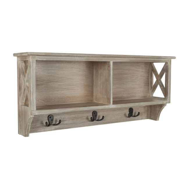 Freya Hanging Storage Wall Rack, Grey - Wall Décor - 3