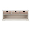 Landers 3-Drawer Storage Bench, White - Accent Seating - 1 - thumbnail