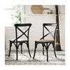 Set of 2 Franklin X Back Farmhouse Chairs, Hickory - Accent Seating - 2