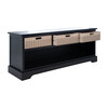 Landers 3-Drawer Storage Bench, Black - Accent Seating - 5