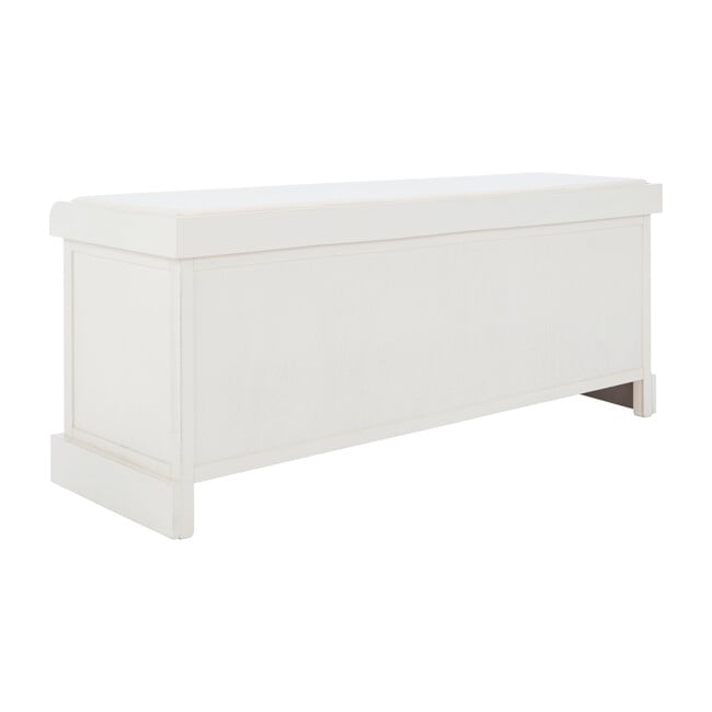 Landers 3-Drawer/Cushion Storage Bench, White - Accent Seating - 6