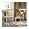 Set of 2 Franklin X Back Farmhouse Chairs, Ivory - Accent Seating - 2