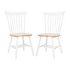 Set of 2 Parker Spindle Accent Chairs, White/Natural - Accent Seating - 1 - thumbnail