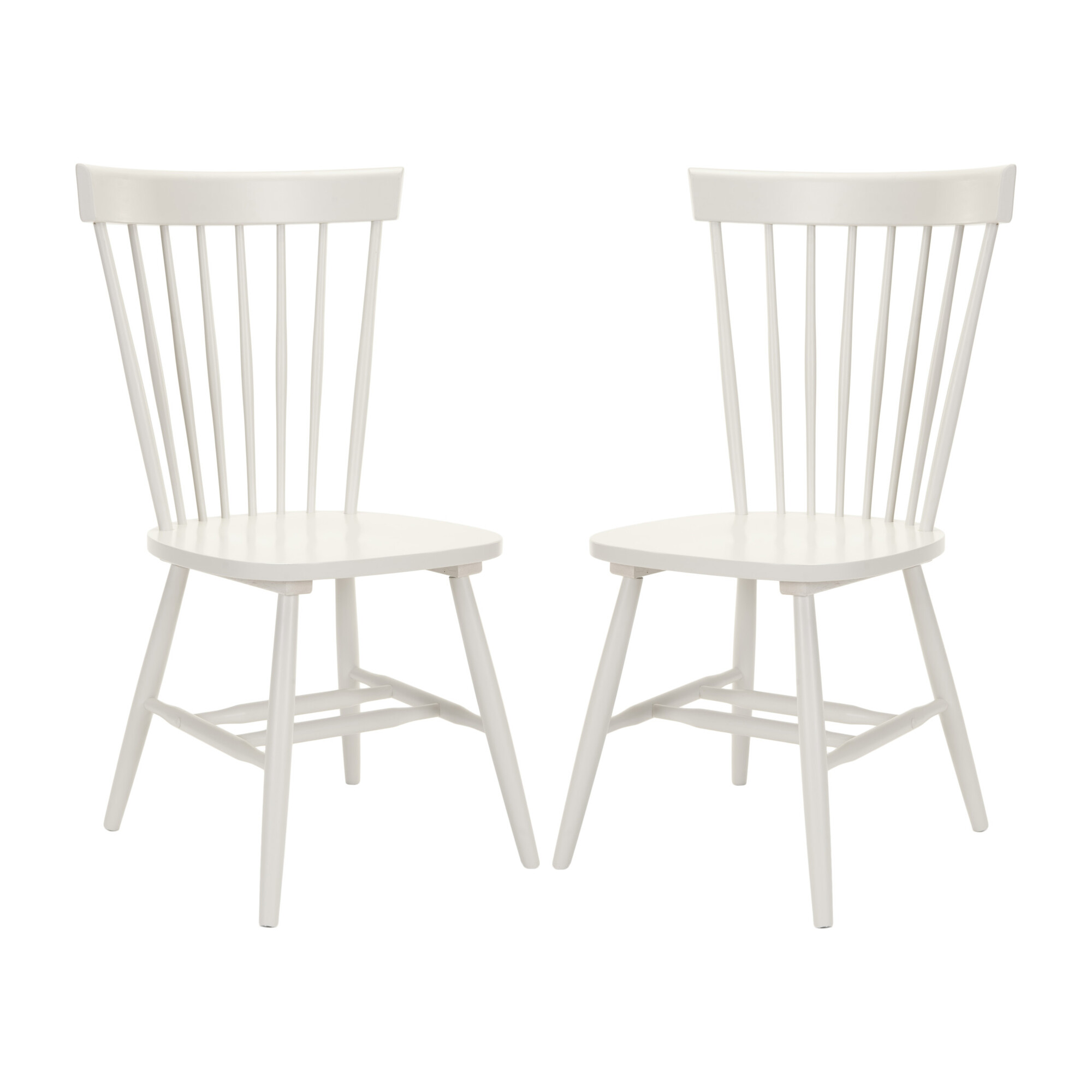 Set of 2 Parker Spindle Accent Chairs, Off White - Accent Seating - 1