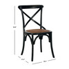 Set of 2 Franklin X Back Farmhouse Chairs, Hickory - Accent Seating - 6