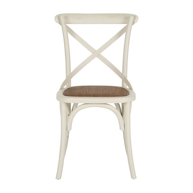 Set of 2 Franklin X Back Farmhouse Chairs, Ivory - Accent Seating - 3