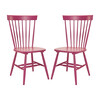 Set of 2 Parker Spindle Accent Chairs, Raspberry - Accent Seating - 1 - thumbnail