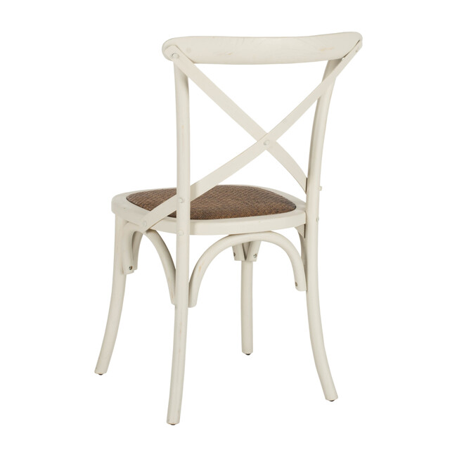 Set of 2 Franklin X Back Farmhouse Chairs, Ivory - Accent Seating - 5