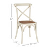 Set of 2 Franklin X Back Farmhouse Chairs, Ivory - Accent Seating - 6