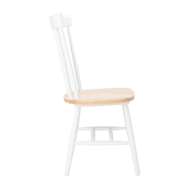 Set of 2 Parker Spindle Accent Chairs, White/Natural - Accent Seating - 4