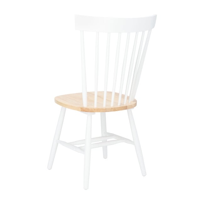 Set of 2 Parker Spindle Accent Chairs, White/Natural - Accent Seating - 7