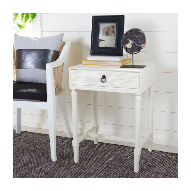Mabel 1-Drawer Accent Table, White