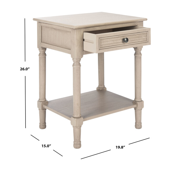 Tate 1-Drawer Accent Table, Grey - Accent Tables - 5