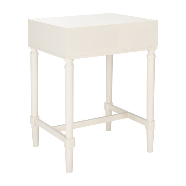 Mabel 1-Drawer Accent Table, White - Accent Tables - 5