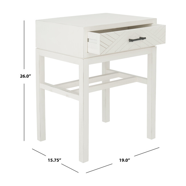 Ajana 1-Drawer Accent Table, White - Accent Tables - 5