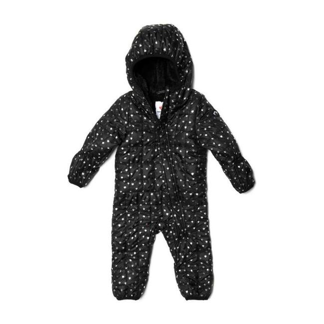 Star Print Snowsuit, Black - Baby Girl Clothing Basics - Maisonette