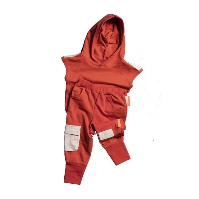 Hooded Tank & Pants Set, Coral