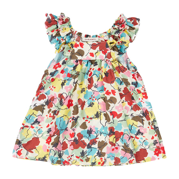 Mulloway Baby Dress, Painted Flower - Baby Girl Clothing Dresses ...