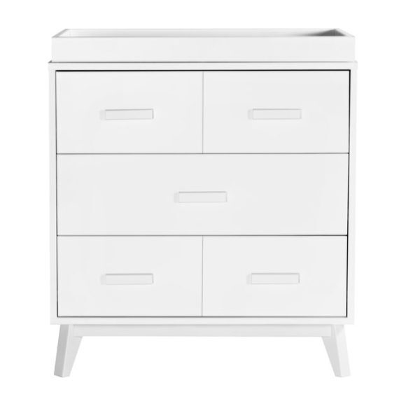 Scoot 3-Drawer Changer Dresser with Removable Changing Tray, White