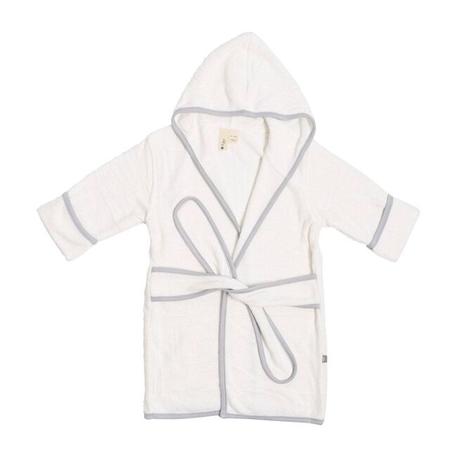 Toddler Bath Robe, Cloud with Storm Trim