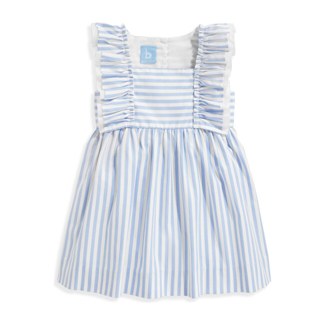 June Dress, Blue Wide Stripe - Kids Girl Clothing Dresses - Maisonette