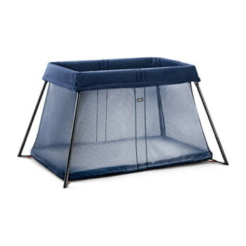 Travel Crib Light, Dark Blue Mesh - Travel Cribs - 1