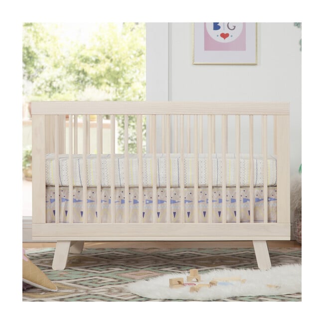 Hudson 3-in-1 Convertible Crib with Toddler Bed Conversion Kit, Natural