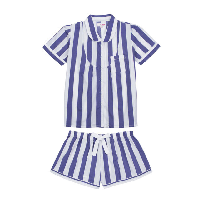 Women's Shirt + Boxer Set, Navy Braddock