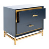 Fenno 2-Drawer Nightstand, Teal - Nightstands - 3