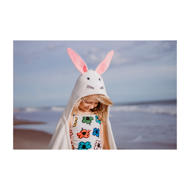 Bunny Hooded Towel, Cream