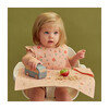 Silicone Bib and Foldable Placemat Set, Wildflower Ripe Peach - Bibs - 5