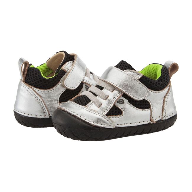 Bru Pave Sneaker, Silver & Lime