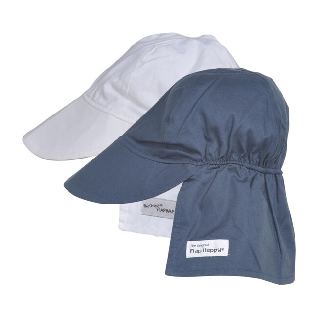 Original Flap Hat 2 Pack, Navy & White