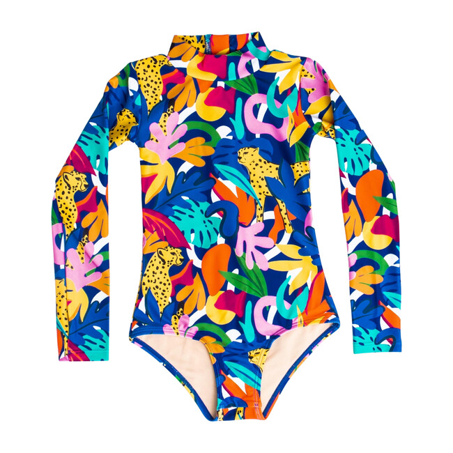 *Exclusive* Mini Kelly Long Sleeve Swimsuit, Jungle Roar