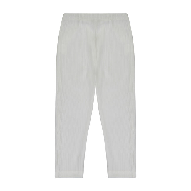 Ribbed Knit Leggings, Cream