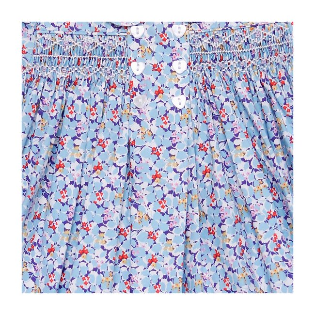 Valentina Baby Dress, Blue Floral - Dresses - 3