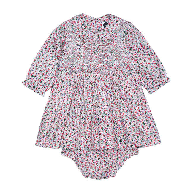 Classic Long Sleeve Baby Dress, Myrtle - Dresses - 1
