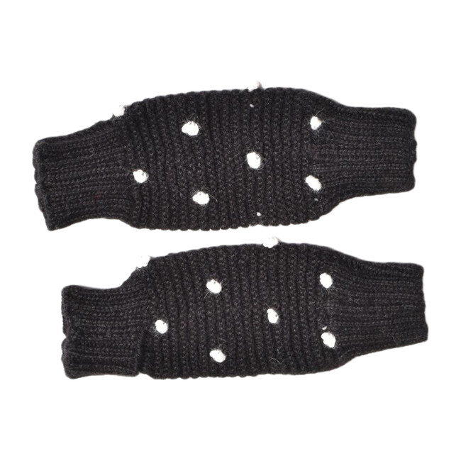 Dot Leg Warmers, Black