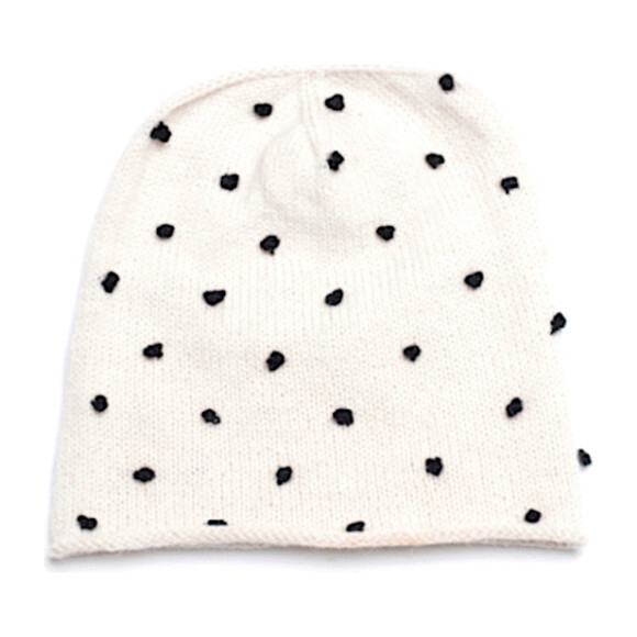 Candy Dot Beanie, White