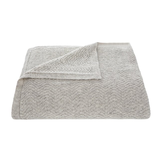 Wave Knitted Throw, Oat