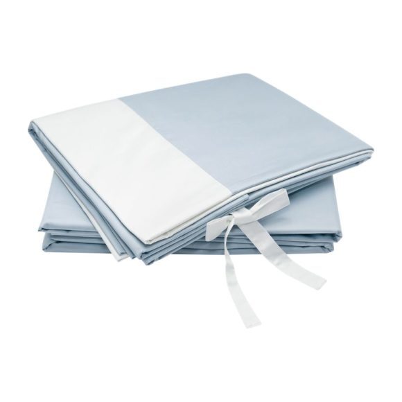 Twin Colorblock Pima Cotton Duvet Cover, Grey - Duvet Sets - 2