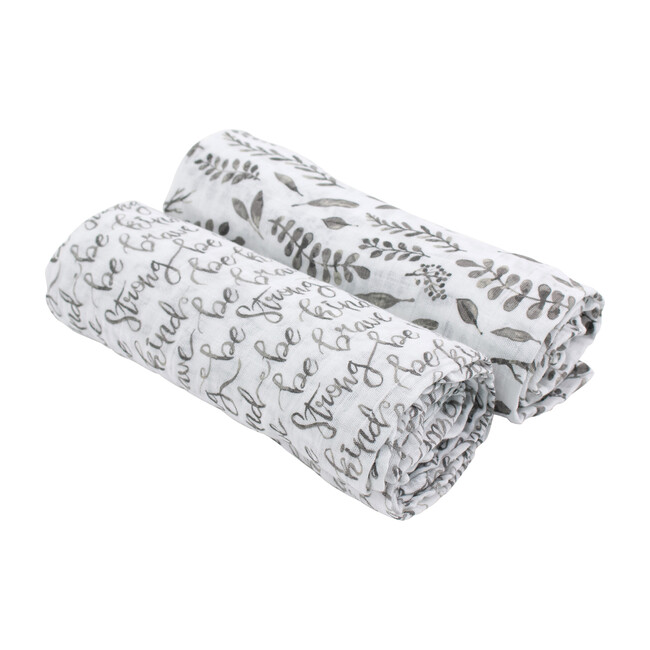 Swaddle Blankets, Just Be + Leaves