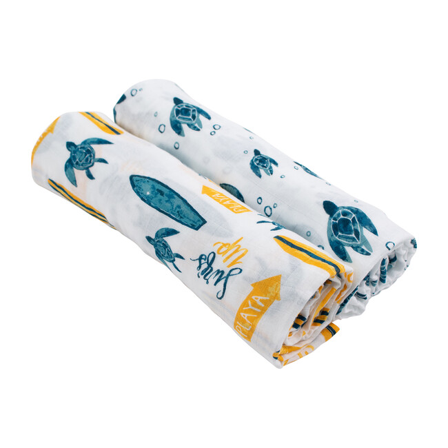 Swaddle Blankets, Surf + Sea Turtles